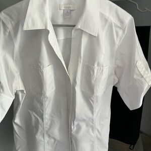 Chico's Crisp White Button Down Shirt